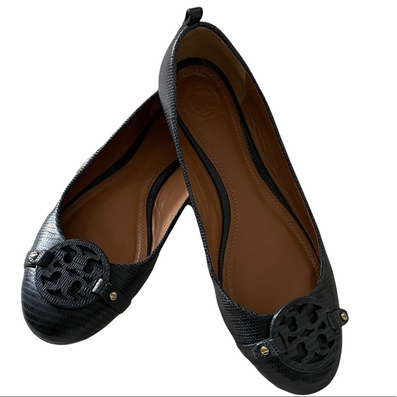 Tory Burch Shoes - Authentic Tory Burch Navy Blue Leather Ballet Flat US Size 9.5